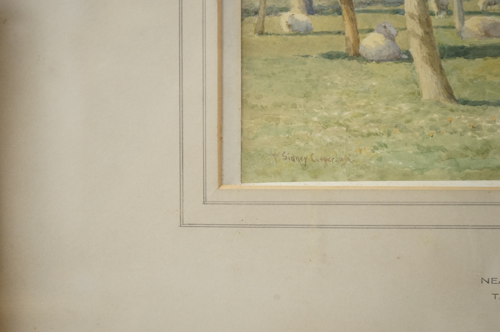 Thomas Sidney Cooper (1803-1902), watercolour, ‘Near Fordwich, Kent’, signed, 21 x 27cm